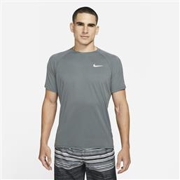 Nike Swim Ανδρική Κοντομάνικη Αντηλιακή Μπλούζα Γκρι από το SportsFactory