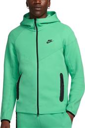 Nike Tech Ανδρική Ζακέτα Fleece με Κουκούλα Spring Green