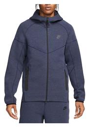 Nike Tech Fleece Windrunner Ζακέτα Μπλε με Κουκούλα