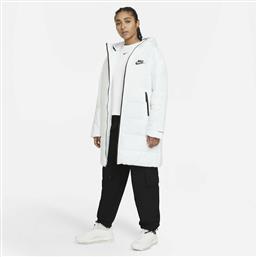 Nike Therma Fit Repel Μακρύ Γυναικείο Puffer Μπουφάν για Χειμώνα Λευκό από το Cosmossport