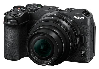 Nikon Mirrorless Φωτογραφική Μηχανή Z 30 Crop Frame Kit (Z DX 16-50mm F3.5-6.3 VR) Black