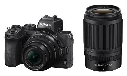 Nikon Z 50 Kit (Z DX 16-50mm F3.5-6.3 VR + Z DX 50-250mm F4.5-6.3 VR) Μαύρη από το Public