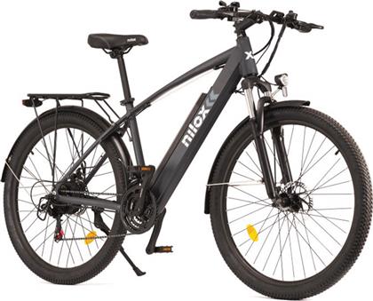Nilox Doc X7 Plus 27.5'' Μαύρο Ηλεκτρικό Ποδήλατο Trekking με 21 Ταχύτητες και Δισκόφρενα
