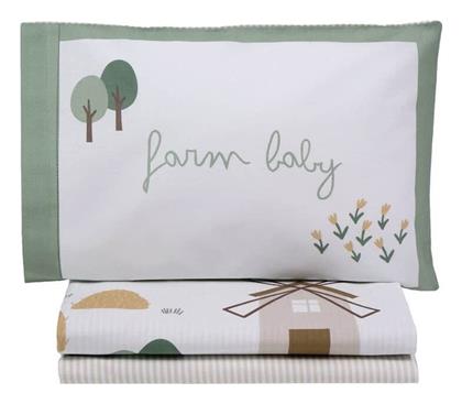 Nima Farm Baby Σετ Βρεφικά Σεντόνια Κούνιας Βαμβακερά Πολύχρωμα 120x170εκ. 3τμχ