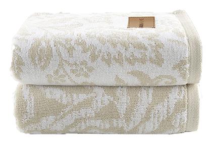 Nima Home Σετ Πετσέτες 2 X 50x90 Havana Μπεζ Λευκό