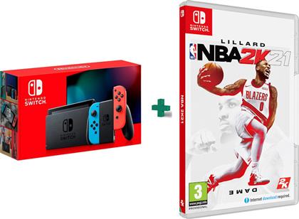 Nintendo Switch 32GB Switch Red/Blue & NBA 2K21 από το Media Markt