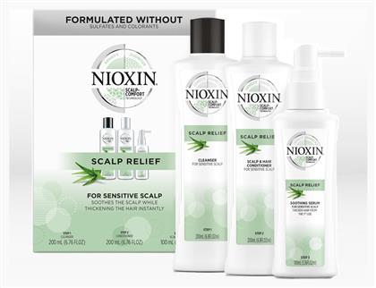 Nioxin Scalp Relief Kit Σετ Θεραπείας Μαλλιών με Σαμπουάν 3τμχ