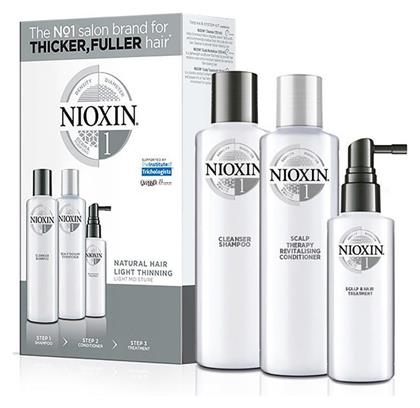 Nioxin System 1 Trial Kit Σετ Περιποίησης Μαλλιών κατά της Τριχόπτωσης με Σαμπουάν 3τμχ από το Letif