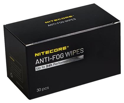 NiteCore Anti-Fog Wipe Πανάκι Καθαρισμού Γυαλιών Αντιθαμβωτικό 30τμχ