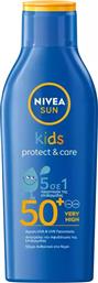 Nivea Αδιάβροχο Παιδικό Αντηλιακό Γαλάκτωμα Sun Kids Protect & Care για Πρόσωπο & Σώμα SPF50+ 200ml από το Pharm24