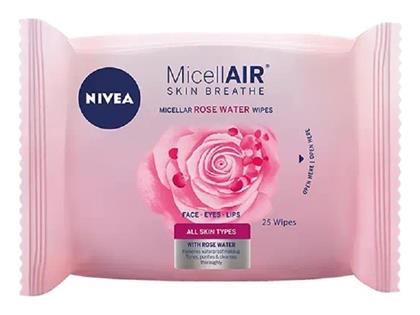 Nivea Μαντηλάκια Ντεμακιγιάζ MicellAir Skin Breather για Ευαίσθητες Επιδερμίδες 25τμχ