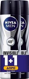 Nivea Men Invisible for Black & White Anti-perspirant Αποσμητικό 48h σε Spray 2x150ml από το Pharm24