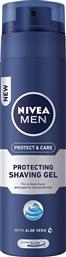 Nivea Men Protect & Care Gel Ξυρίσματος με Αλόη για Ευαίσθητες Επιδερμίδες 200ml από το Plus4u