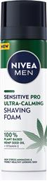 Nivea Men Sensitive Pro Ultra Calming Αφρός Ξυρίσματος με Έλαιο Κάνναβης για Ευαίσθητες Επιδερμίδες 200ml από το e-Fresh