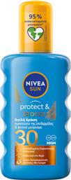 Nivea Protect & Bronze Αδιάβροχη Αντηλιακή Λοσιόν για το Σώμα SPF30 σε Spray 200ml