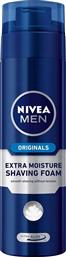 Nivea Men Originals Extra Moisture Αφρός Ξυρίσματος με Αλόη για Ξηρές & Ευαίσθητες Επιδερμίδες 250ml