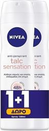 Nivea Talc Sensation Anti-perspirant Αποσμητικό 48h σε Spray 2x150ml από το e-Fresh