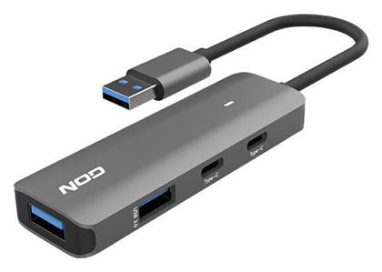 NOD Fusion Metal Hub 2.2 USB 3.2 Hub 4 Θυρών με σύνδεση USB-A Γκρι