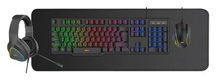 NOD Platoon 4in1 Combo Σετ Gaming Πληκτρολόγιο με διακόπτες και RGB φωτισμό & Ποντίκι (Ελληνικό)