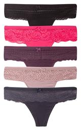 Norddiva Γυναικεία String MultiPack με Δαντέλα