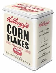 Nostalgic Art Kelloggs Retro Κουτί Δημητριακών με Καπάκι Μεταλλικό Λευκό 14x10x20cm