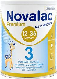 Novalac Γάλα σε Σκόνη Premium 3 12m+ Ουδέτερη Γεύση 400gr