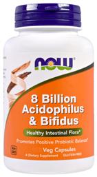 Now Foods 8 Billion Acidophilus & Bifidus Προβιοτικά 60 φυτικές κάψουλες