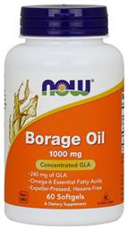 Now Foods Borage Oil Concentrated GLA 1000mg 60 μαλακές κάψουλες