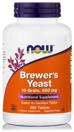 Now Foods Brewers Yeast 10gr 650mg 200 ταμπλέτες