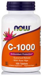Now Foods C-1000 Sustained Release Antioxidant Protection With Rose Hips Βιταμίνη 1000mg 1τμχ