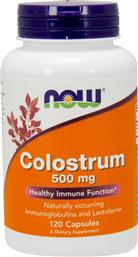 Now Foods Colostrum Συμπλήρωμα για την Ενίσχυση του Ανοσοποιητικού 500mg 120 φυτικές κάψουλες