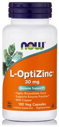 Now Foods L-OptiZinc 30mg 100 κάψουλες από το Pharm24