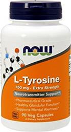 Now Foods L-Tyrosine 750mg 90 κάψουλες από το Pharm24