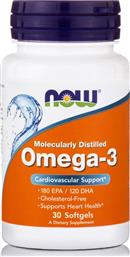 Now Foods Molecularly Distilled Omega 3 Ιχθυέλαιο 1000mg 30 μαλακές κάψουλες από το Pharm24