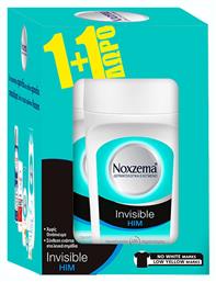 Noxzema Invisible Him Antiperspirant Αποσμητικό 48h σε Roll-On 2x50ml