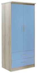 Ντουλάπα Looney Δίφυλλη Castillo-Μπλε 81x57x183cm από το Designdrops