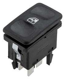 NTY Διακόπτης Παραθύρων Αυτοκινήτου για Seat Cordoba 1999-2002 / Ibiza 1993-1999 & Volkswagen Caddy 1996-2003 / Golf 1984-1992 / Jetta 1984-1992 / Polo 1995-2000 6pin Μαύρο