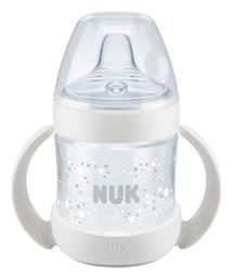 Nuk Εκπαιδευτικό Μπιμπερό με Λαβές First Choice Nature Sense 6m+ Λευκό 150ml