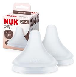 Nuk Perfect Match Θηλές από Σιλικόνη Μικρής Ροής για 0+ μηνών 2τμχ
