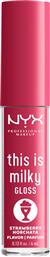 Nyx Professional Makeup This Is Milky Lip Gloss 10 Strawberry Horchata 4ml