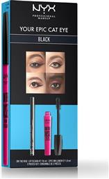 Nyx Professional Makeup Your Epic Cat Eye On The Rise Liftscara 01 Black 10ml, Epic Ink Liner 01 Black 1ml από το Attica The Department Store