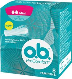 O.B. Ταμπόν ProComfort Dynamic Fit Mini για Ελαφριά Ροή 8τμχ από το Pharm24