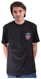 Obey Battle Panther Ανδρικό T-shirt Μαύρο με Στάμπα