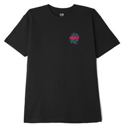 Obey Blood And Roses Classic Ανδρικό T-shirt Μαύρο με Στάμπα