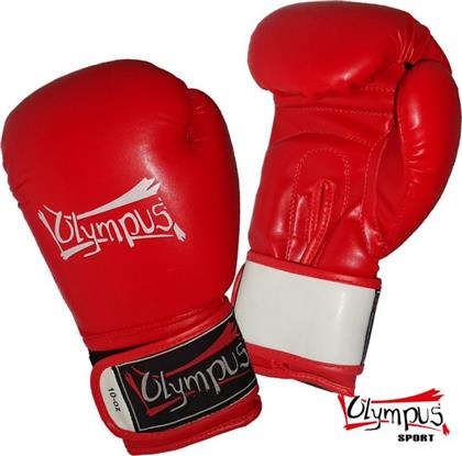 Olympus Sport AIBA Style 40112152 Γάντια Πυγμαχίας από Συνθετικό Δέρμα για Αγώνα Κόκκινα από το Plus4u