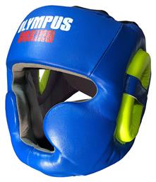 Olympus Sport Boxing Pro Κάσκα Πυγμαχίας Ενηλίκων Κλείστού Τύπου Δερμάτινη Μπλε από το Tobros