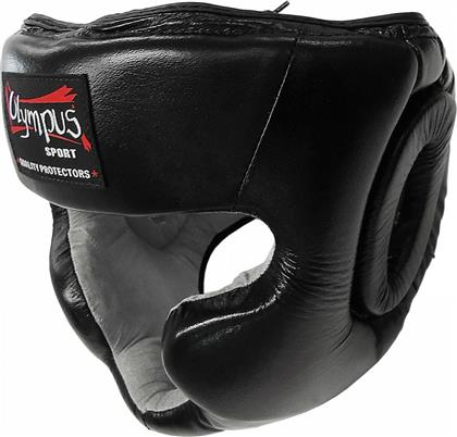 Olympus Sport Κάσκα Πυγμαχίας Ενηλίκων Κλείστού Τύπου Δερμάτινη Μαύρη από το Plus4u