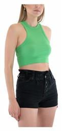 Only Γυναικείο Crop Top Αμάνικο Καλοκαιρινό Πράσινο από το ProjectShops