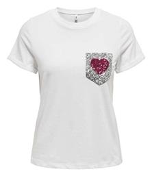Only Life Γυναικείο Αθλητικό T-shirt Fast Drying Λευκό