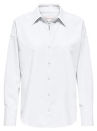 Only Μακρυμάνικο Γυναικείο Πουκάμισο Bright White